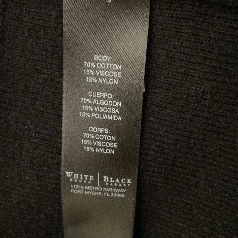 NWT! WHBM CARDIGAN. BLACK. SZ M. CAN BE WORN 2 WAYS. GORGEOUS! - Picture 8 of 8